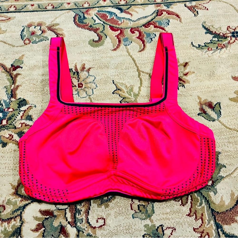 SOMA SPORT 570177291 Max Support Underwire Sports Bra Pink 34 D High Impact *